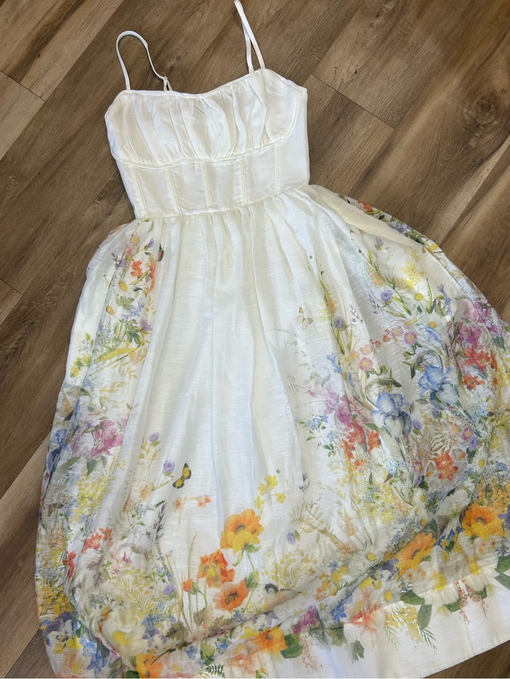 Zimmermann Natura Ruched Midi Dress